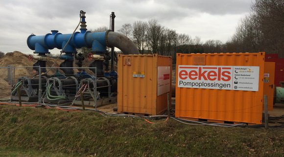 Abwasser-Tauchmotorpumpen für temporären Durchlauf im Einsatz in Tilburg