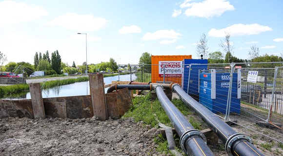 Surface water bypass during construction of an energy-efficient tunnel on the A16 motorway